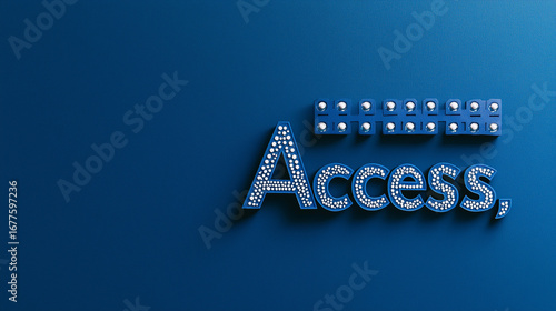 Braille dots forming word access papercut design blue background accessibility awareness inclusion world braille day concept with copy space