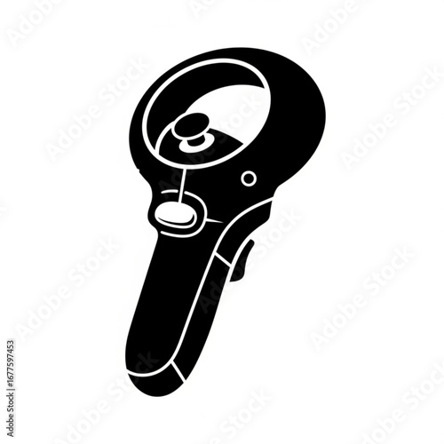 Black silhouette of a handheld infrared thermometer gun