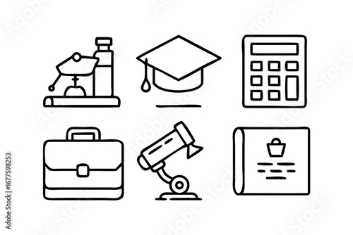 Vector art of education and business icons