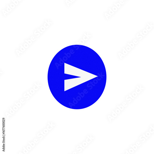 Free Download Blue circle with white forward arrow icon for sending or navigation transparent background - GFXLoad
