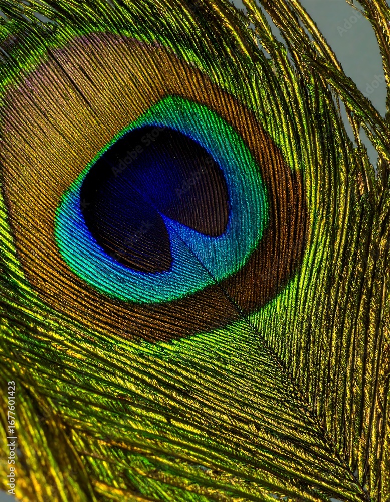Obraz premium Peacock Feather Close-up