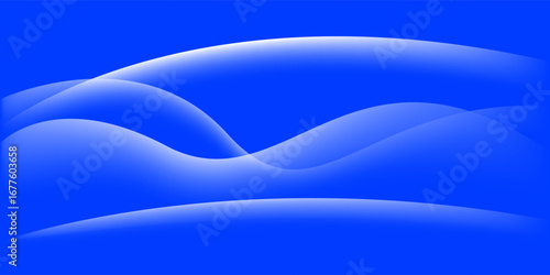 Abstract minimalist Blue with line white overlap smooth wave modern background. vector illustration