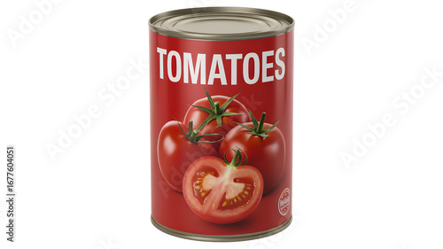 Canned tomatoes tomato food red vegetable healthy cooking ingredient recipe delicious nutrition product metal 100 on transparent background