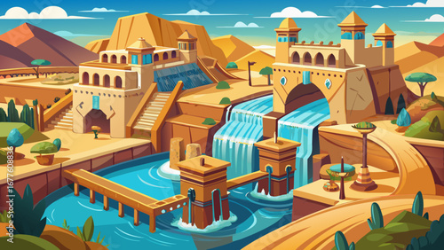 The Shushtar Historical Hydraulic System in Iran displays canals, dams, and mills carved in stone, an engineering marvel of antiquity transforming water into prosperity in arid landscapes.