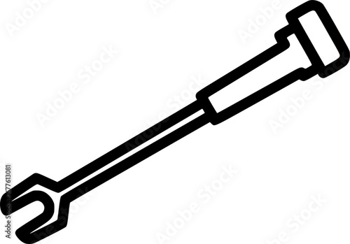 Laparoscopic instrument outline icon vector
