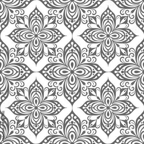Wallpaper Mural simple seamless abstract gray and white pattern, texture Torontodigital.ca