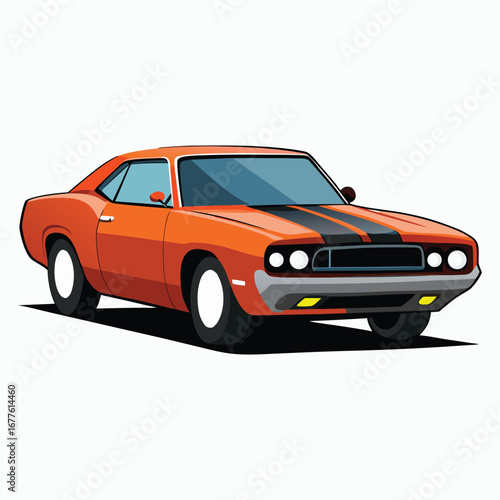 A shiny, red luxury sports car on a white background with detailed design and classic wheels