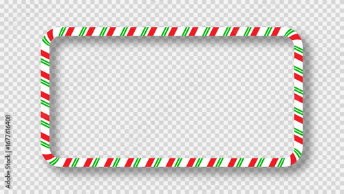 Christmas candy cane frame
