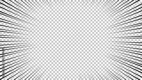 Black comic book transparent background