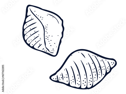 Line drawing cartoon wheat pasta stock illustration