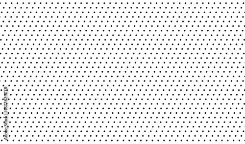 A pattern of evenly spaced black dots on a white background creating a uniform visual texture effect