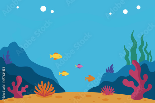 Coral Reef Underwater Scene