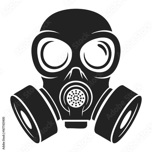 gas mask vector illustration isolated on white background