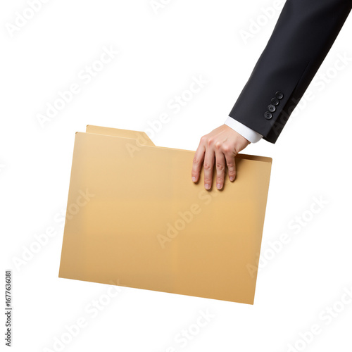 Wallpaper Mural Hand Holding Gray Folder – Minimalist Symbol of Order, Neutrality, and Professional Clarity Torontodigital.ca