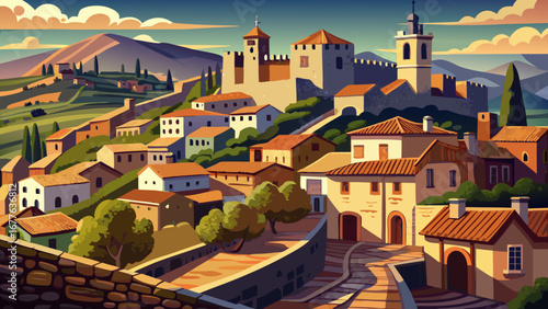 The Old Town of Cáceres in Spain blends Roman, Islamic, and Gothic architecture, its narrow cobbled alleys and stone mansions creating a timeless medieval atmosphere.