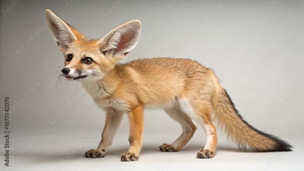 Fototapeta premium Kit Fox on studio background