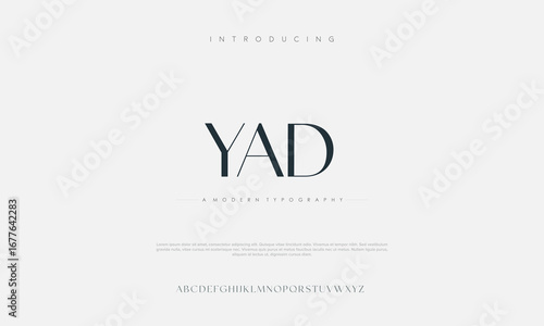 modern stylish capital alphabet letter logo design