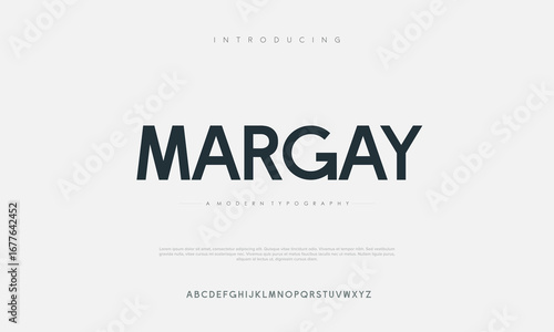 Margay Luxury minimalist alphabet display font vector. Elegant typeface