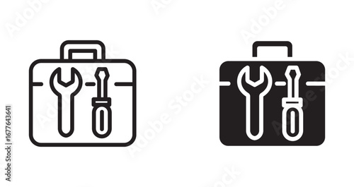 Tools box icon vector simple design