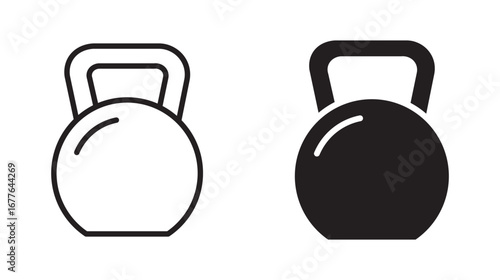 Black kettlebell icon representing fitness training 