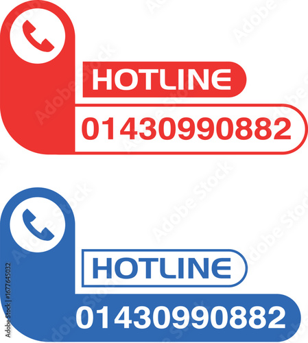 Hotline Number Contact Icon Vector Design