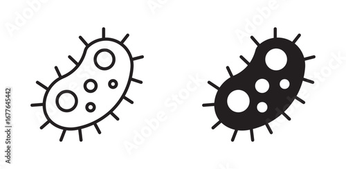 bacteria microorganisms vector icon sign 