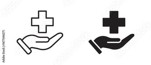 Health care icons set. Medicals care vector illustration