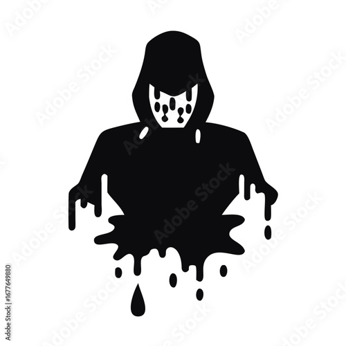 Cybersecurity Breach Anonymous Melting icon