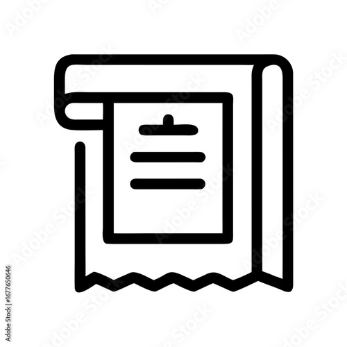 Illustration of a paper document, such as a certificate, contract or information sheet