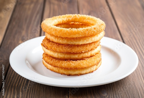 Wallpaper Mural A plate of onion rings and a glass of milk. Torontodigital.ca