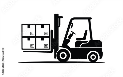 forklift truck vector illustration