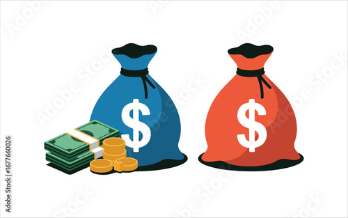 money bag with money