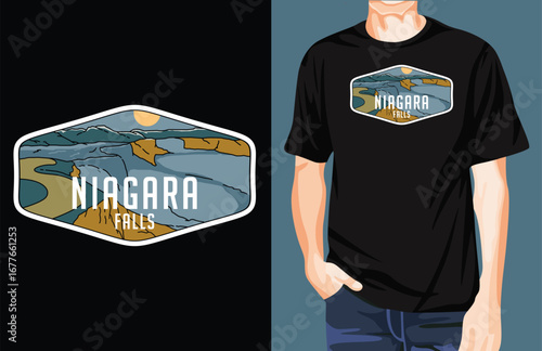 Niagara falls t-shirt design unique idea