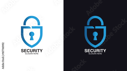 Fortis Guard Security Logo with Shield and Lock Icon