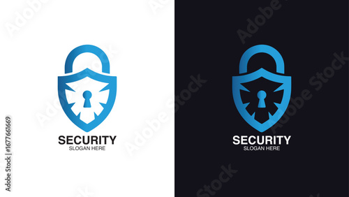 Fortis Guard Security Logo with Shield and Lock Icon
