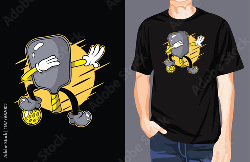 Pickleball dab t-shirt design unique idea