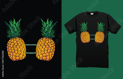 Pineapple bra t-shirt design