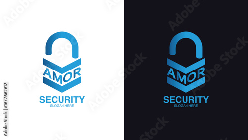 Fortis Guard Security Logo with Shield and Lock Icon