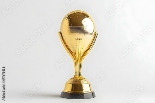 Cricket World Cup Trophy with Golden Details