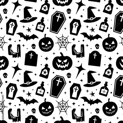 halloween seamless pattern