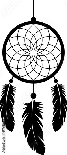 Dream catcher vector illustration boho native american art