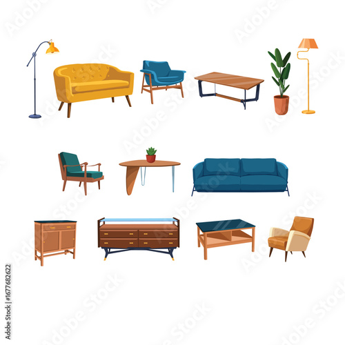 Different Furniture for home and office icons Best File for downloads