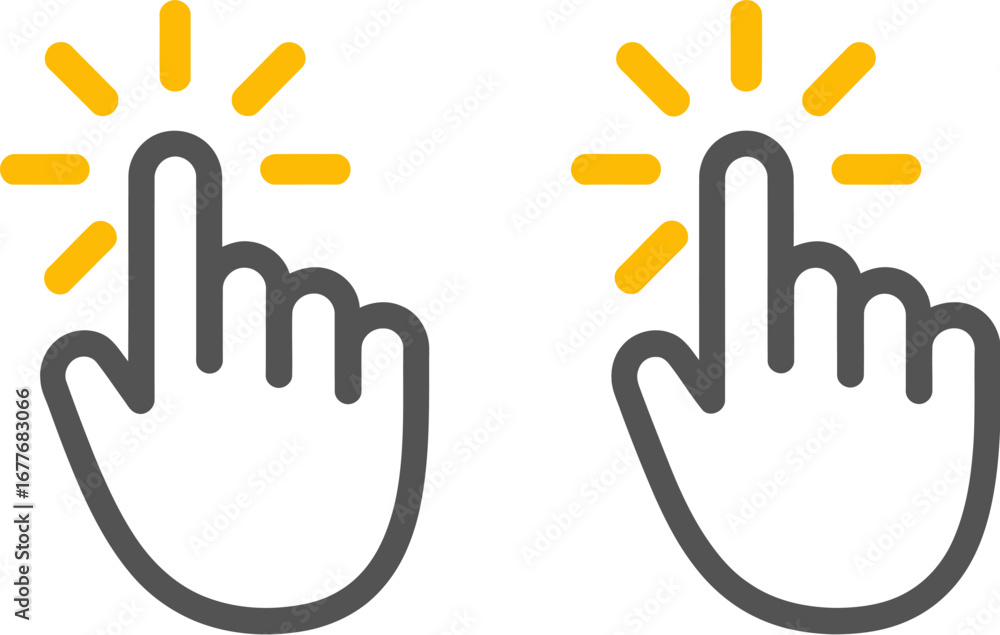 Obraz premium Click cursor finger hand icon vector illustration design