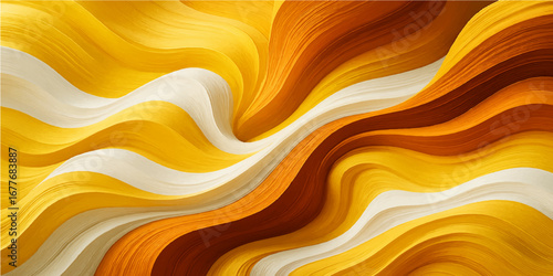 Flowing orange silk texture with abstract waves