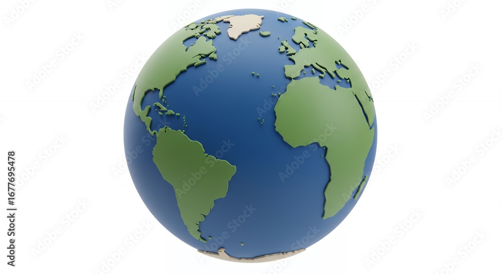 Fototapeta premium Stylized earth globe model for education
