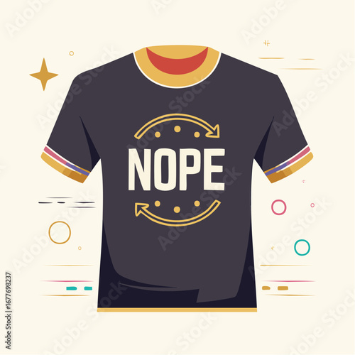 NOPE Typography T-Shirt Design