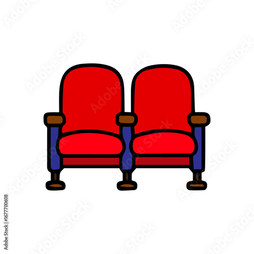 Red Cinema Movie Theater Seats