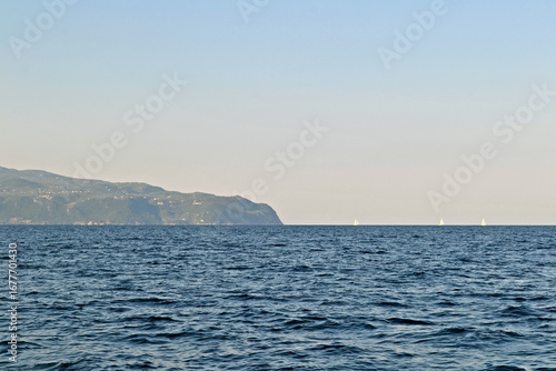 Sail boats near Aetoloakarnanian coast.