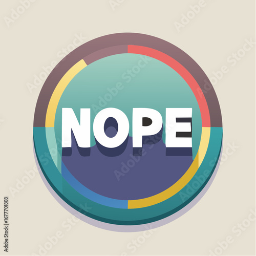 NOPE Typography Button Design