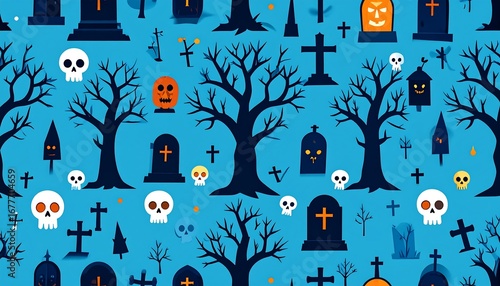 Halloween cemetery pattern (1)